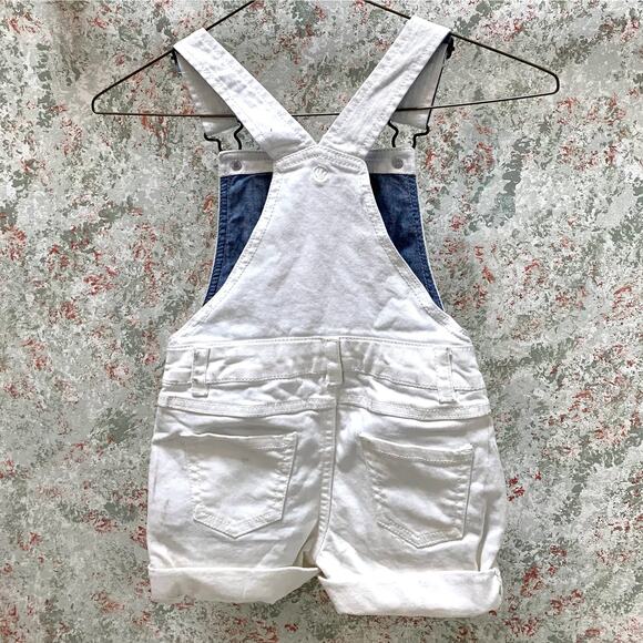 FAT FACE KIDS YOUNG CREW Kids White Shortie Dungaree Overall Jeans Sz 4/5 NWT - Picture 2 of 11
